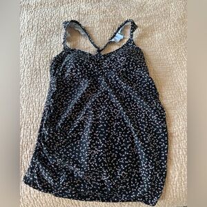 Isabel Maternity by Ingrid & Isabel Black Floral Tankini Swim Top